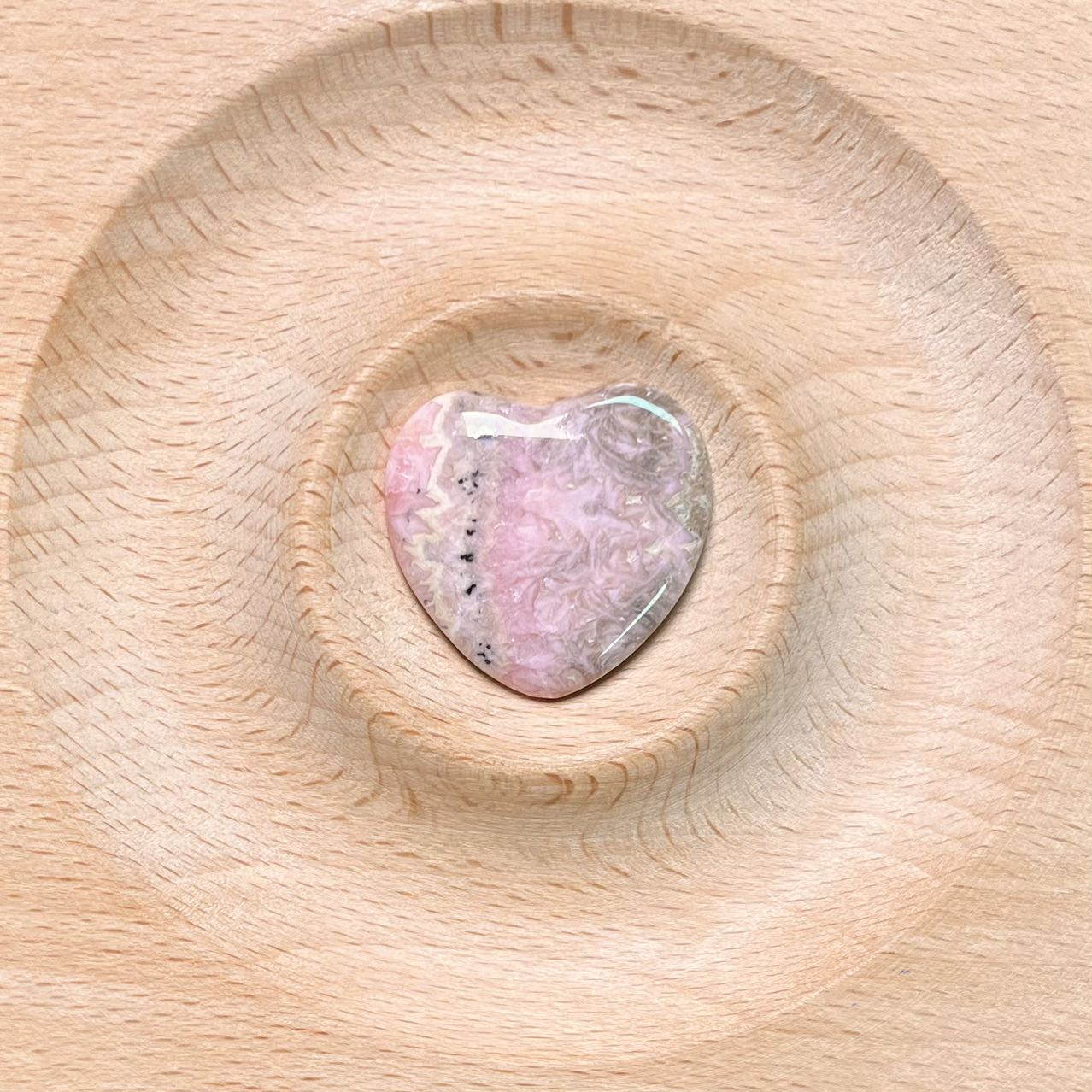 Rhodochrosite heart carving 24mm 1pc