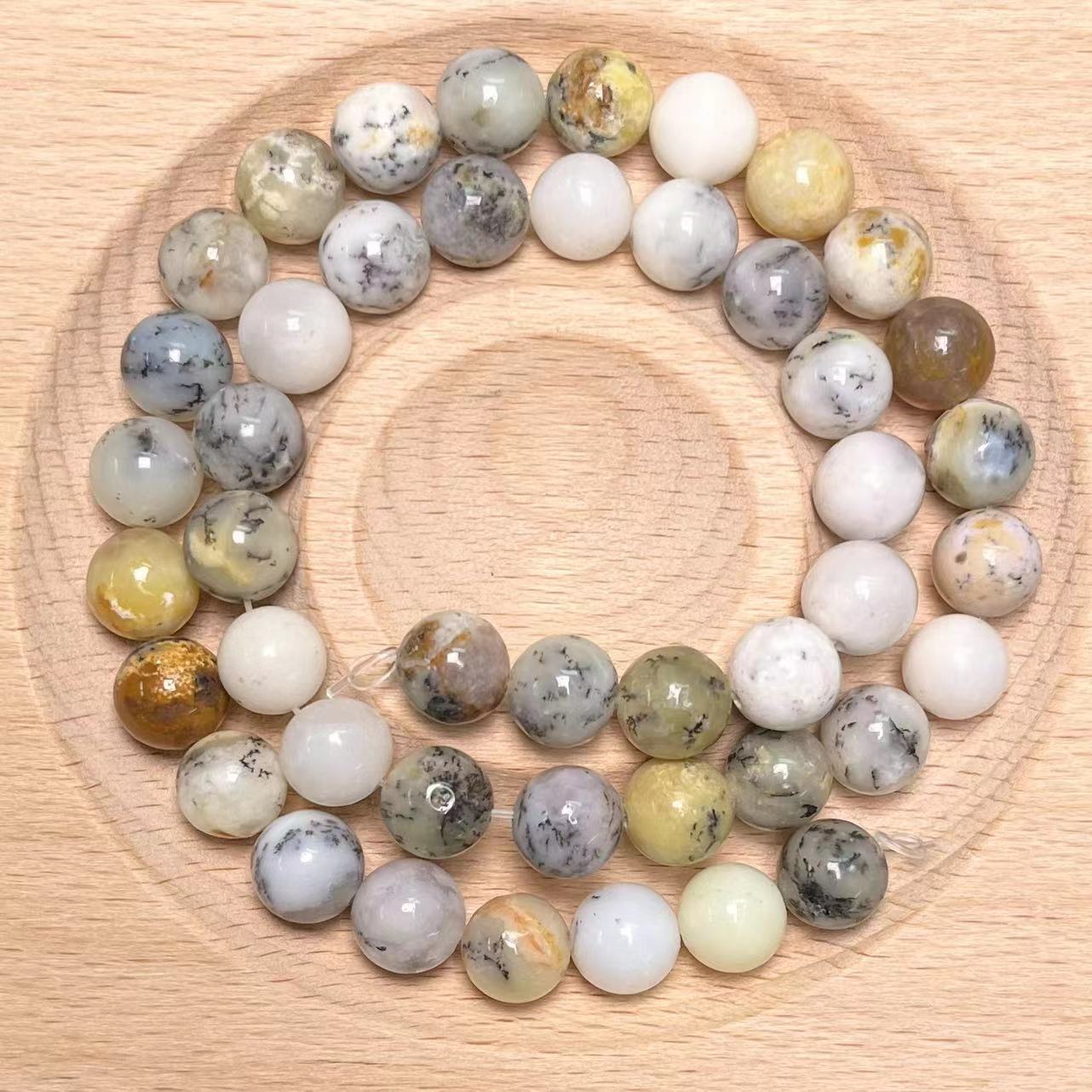 White Opal bead strand 8mm