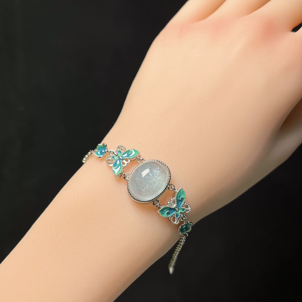 Aquamarine bracelet 1pc
