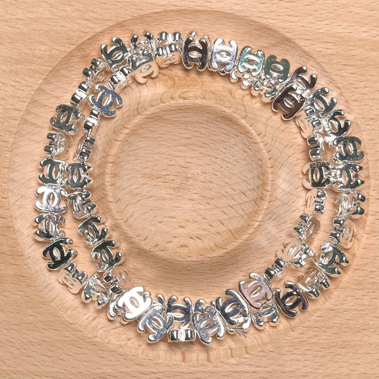 Aura Hematite Chanel bead strand 6mm 1pc