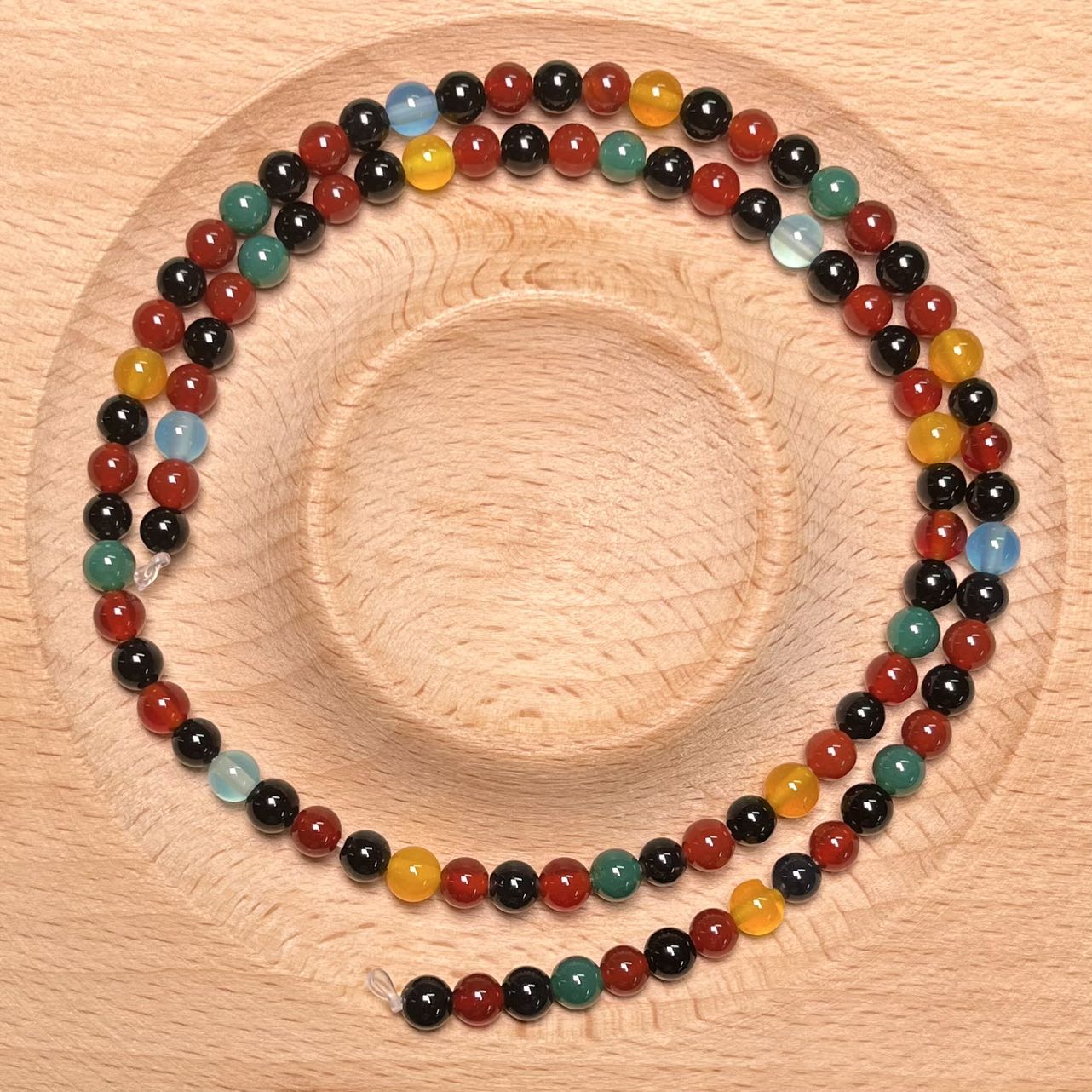 Rainbow agate bead strand 4mm 1pc