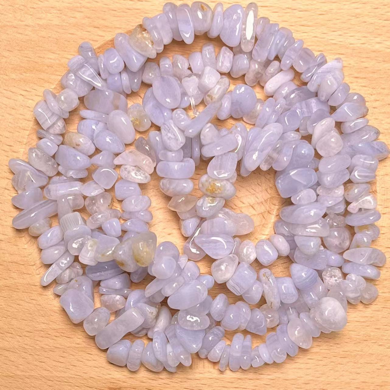 Blue Lace Agate chip strand 3-9mm