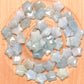 Aquamarine moon&star charm bead 1pc