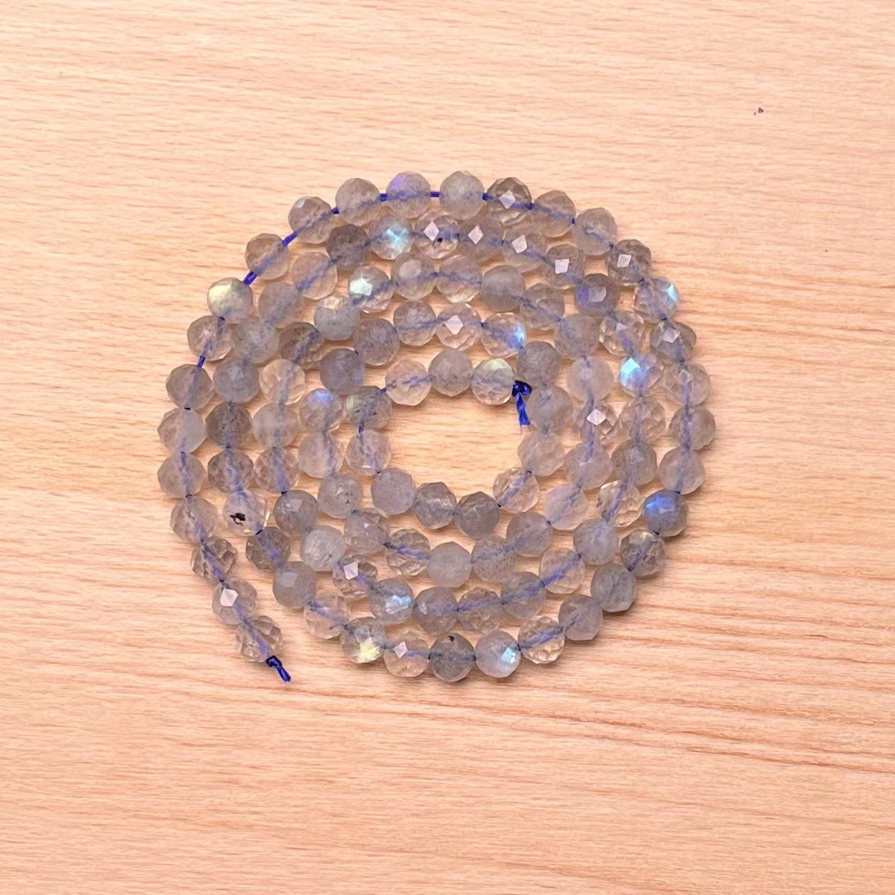 Labradorite Facet bead strand 4mm 1pc