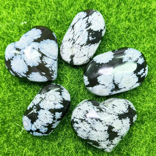 Snowflake obsidian heart&freeform palm 210g（4-6pcs）