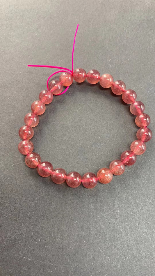 Strawberry quartz bracelet travis