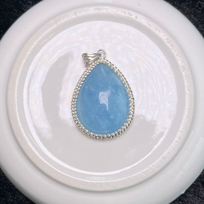 Aquamarine Sterling Silver pendant