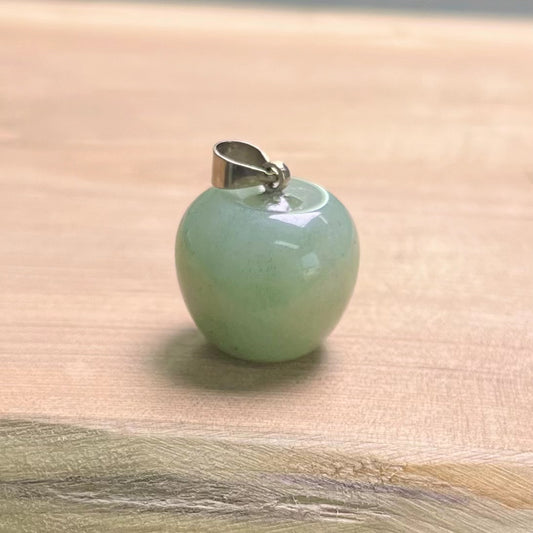 Green Aventurine Apple carving charm pendant
