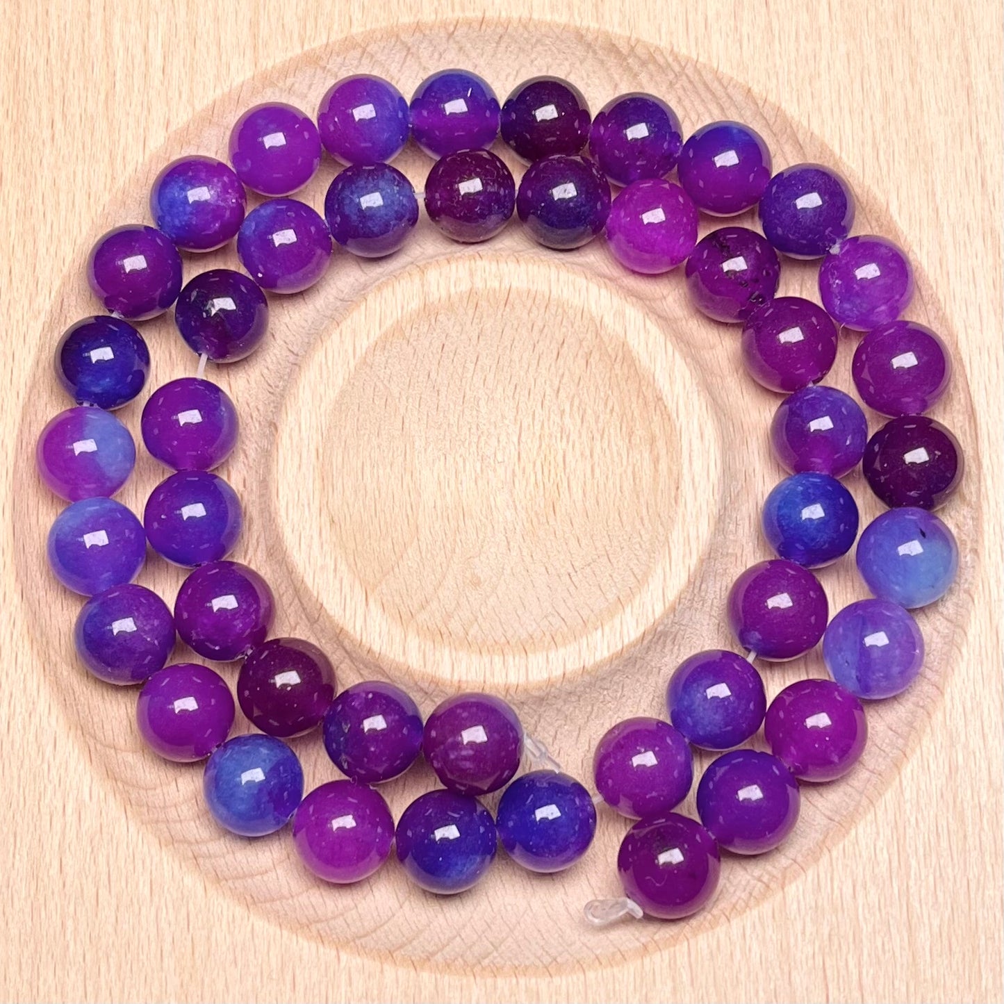 Sugilite Chalcedony (dyed)  bead strand 8mm