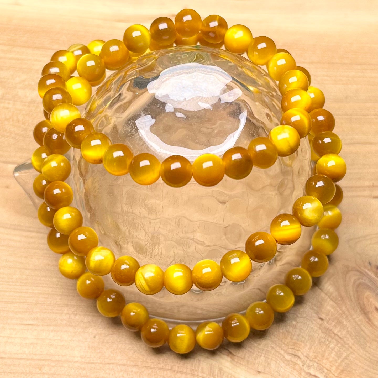 Golden tiger eye bracelet (triple circle)