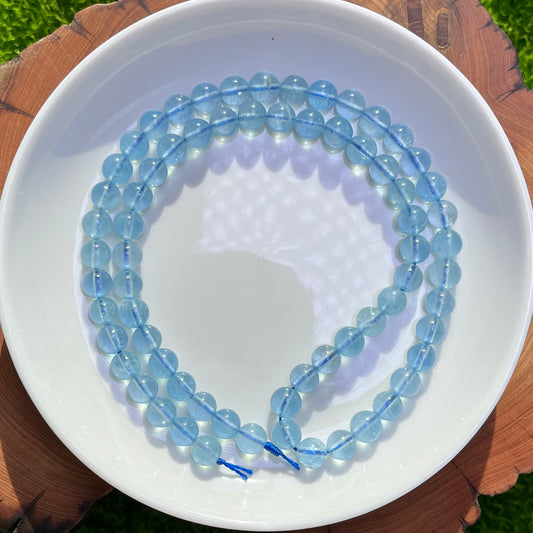 Aquamarine bead strand 5-6mm