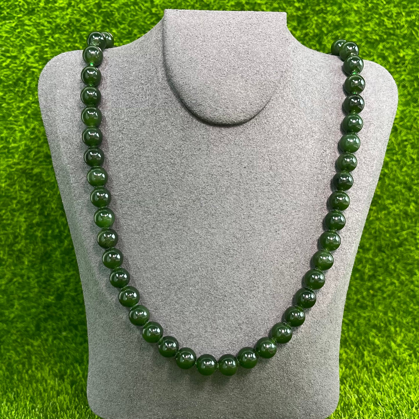 Green Jade Necklace 7mm