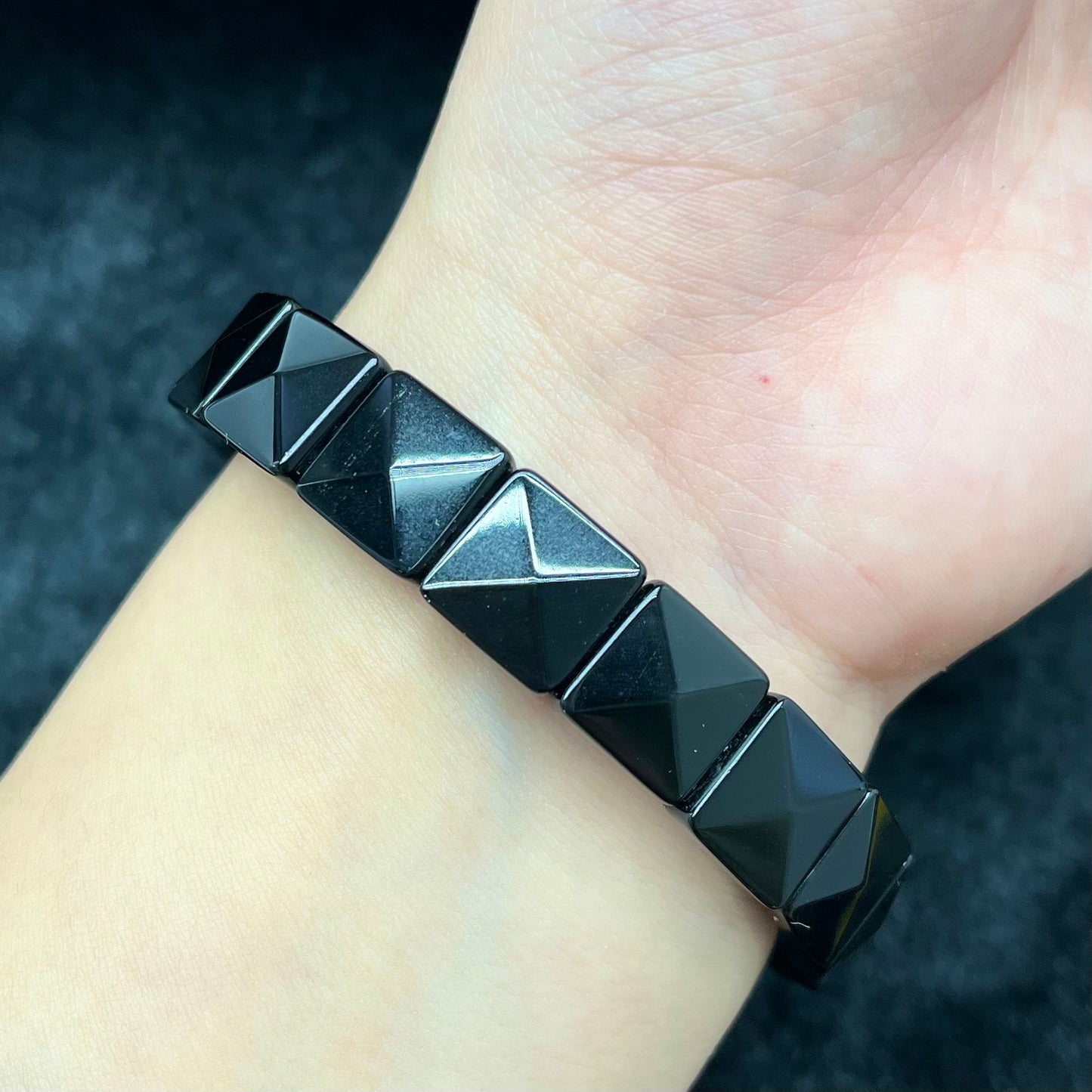 Black Obsidian Flat bracelet