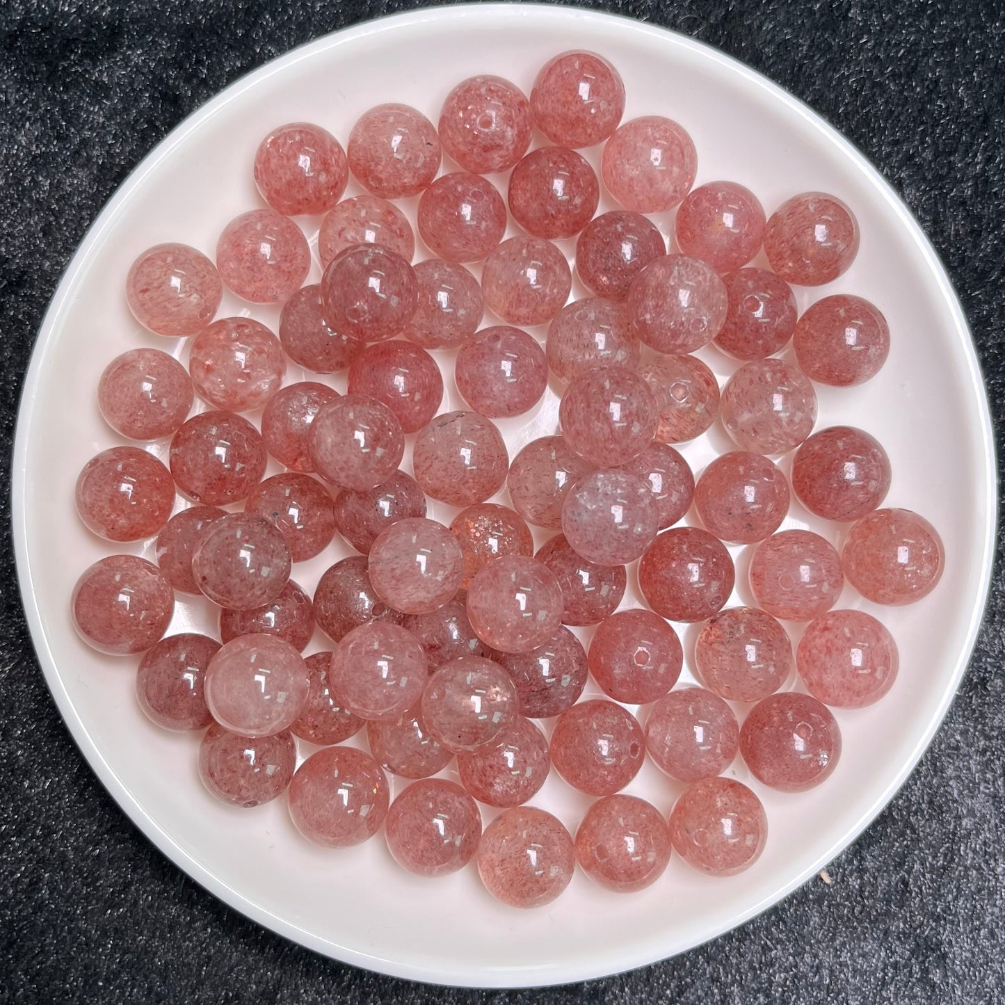 Strawberry quartz bead 100gram bag mix