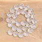 Clear Quartz Double-sided rose carving bead strand 13mm