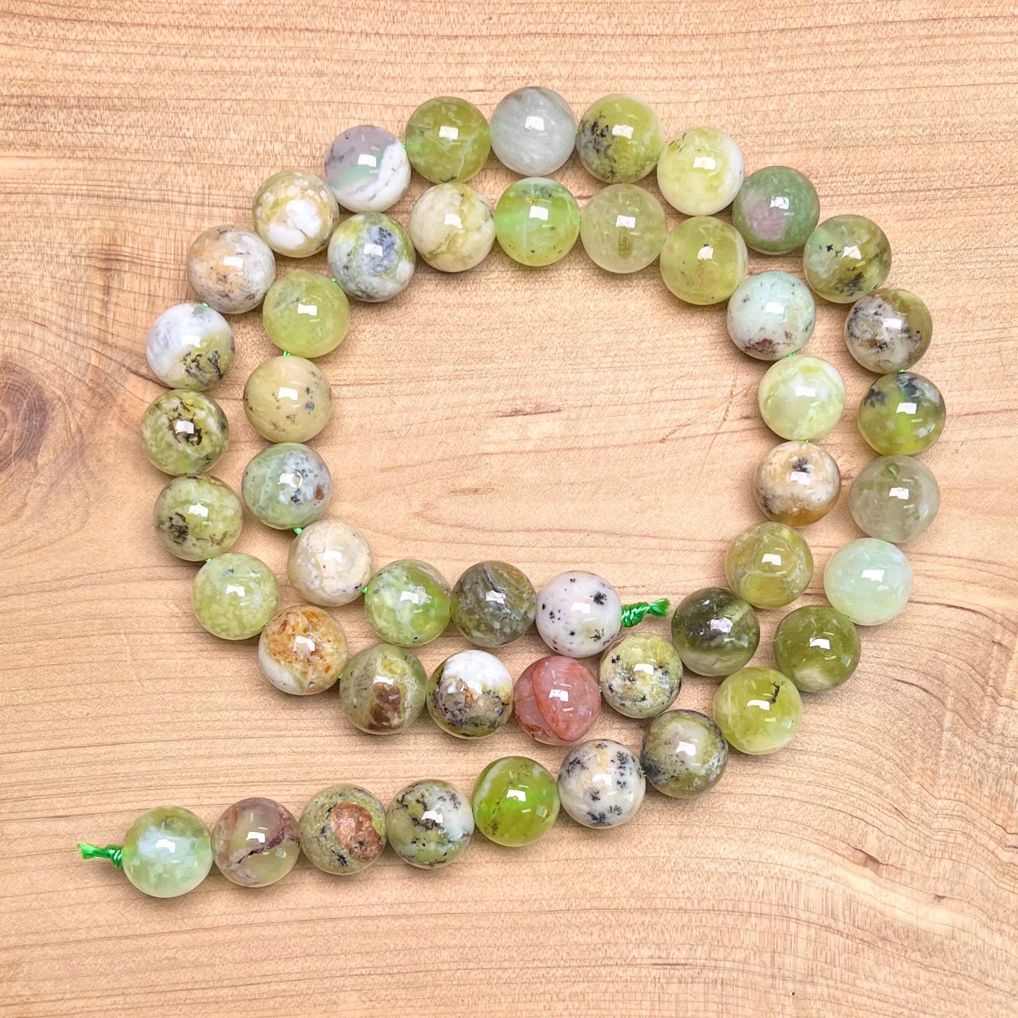 Green Opal bead strand 8mm